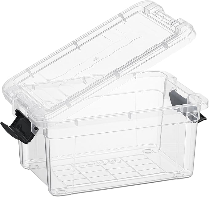 Superio Storage Bins with Lids- 6 Pack, 1.85 Qt Clear Boxes - Image 5