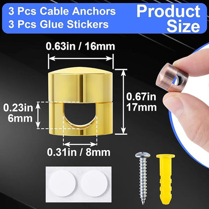3 Sets Charger Holders for Cords, Adjustable Cable Anchor Holders, Adhesive - Image 2