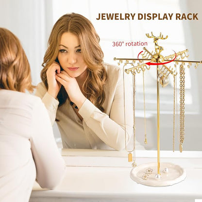 Necklace Holder Jewelry Stand, Rotating Necklace Holder Organizer - Image 3