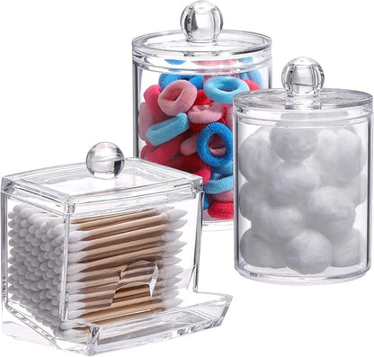 Tbestmax Plastic Qtips Holder Bathroom Container, 10/7 OZ Cotton Ball/Swabs by Tbestmax