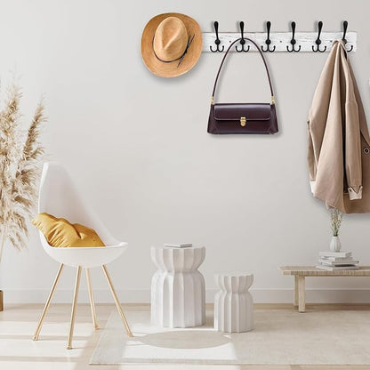 32.2'' Large Coat Rack Wall Mount Coat Hooks - Image 4