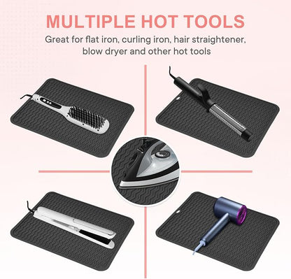 Oversize Silicone Heat Resistant Mat, Portable Travel Mat Cover - Image 5