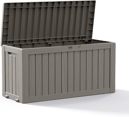 75 Gallon Outdoor Storage Box, Resin Deck Boxes Waterproof, Indoor Outdoor Bin by GGYI