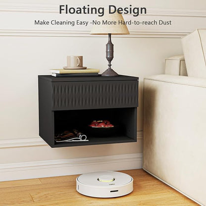 Floating Nightstand Set of 2, Modern Bedside Tables - Image 5