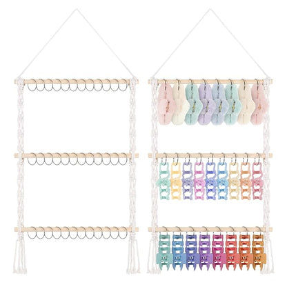 SNOWSTAR Macrame Hair Claw Clip Organizer by WelcometoSNOWSTAR
