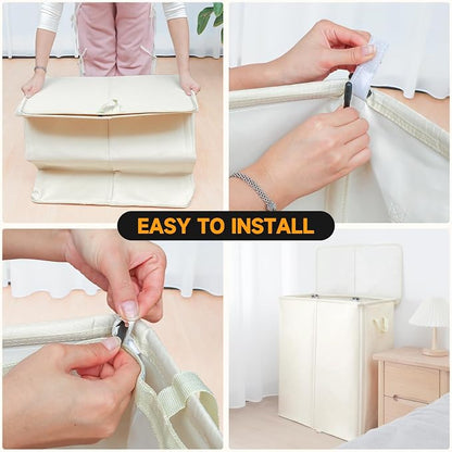 182L Oversized Laundry Hamper 2 Section - Image 3
