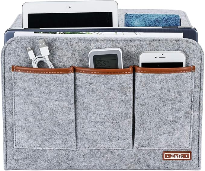 Bedside Caddy, 6 Pockets Large Size Bedside Storage Organizer Bedside Organizer - Image 2