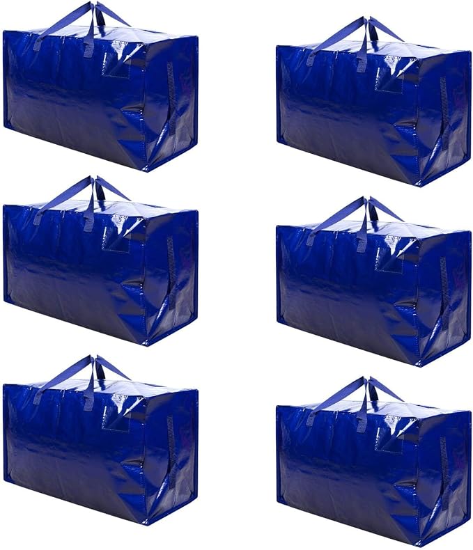 VENO 6 Pack Moving Bags and Large Christmas Decoration Storage Bins by Veno