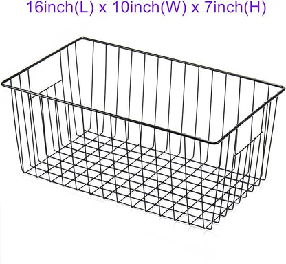 16inch Freezer Wire Storage Organizer Baskets, Household Refrigerator Bin - Image 3