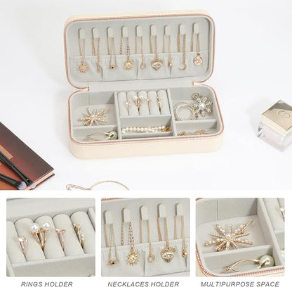 Travel Jewelry Case, Small Jewelry Organizer Box Portable Jewellery Box - Image 3
