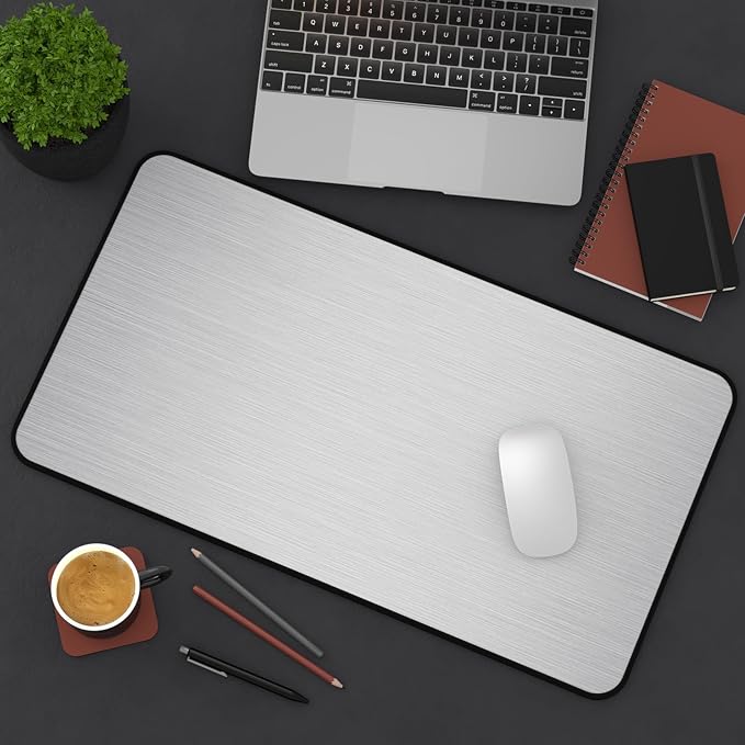 Brushed Metal Texture Desk Mat - Image 3