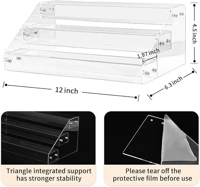 12" Acrylic Riser, Shelves - Image 7