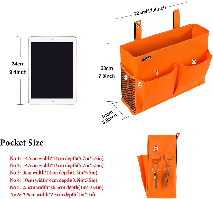 Surblue Caddy Hanging Organizer Bedside Storage Bag - Image 6