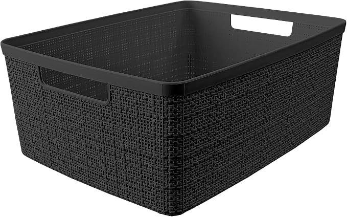 Curver Set of 6 Medium 12L Jute Decorative Plastic Organization and Storage - Image 4