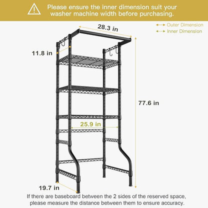 Ulif U11 Mini Over Washer and Dryer Shelves, 3 Tiers Laundry Room Storage and - Image 3