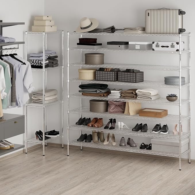 18" Deep x 72" Wide x 74" Height Wire Shelving Kit | 8-Tier | NSF Commercial - Image 5