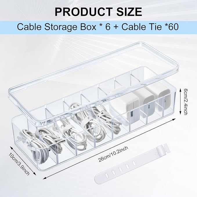 Tatuo 6 Pcs Cable Organizer Box - Image 2
