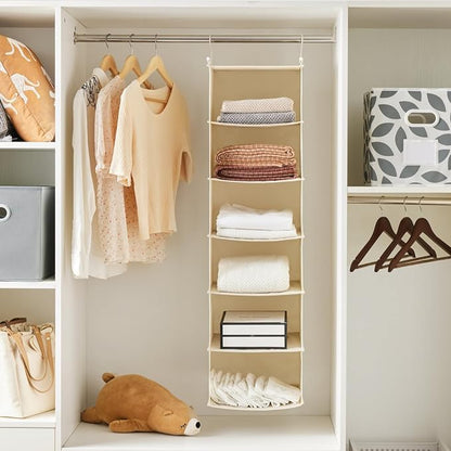 MAX Houser 6 Tier Shelf Hanging Closet Organizer, Closet Hanging Shelf - Image 2