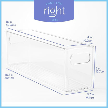primebox Plastic Food Storage 4 Pack Clear Container Bin - Image 3