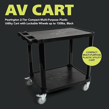 Pearington 2-Tier Compact Multi-Purpose Plastic Utility Cart - Image 2