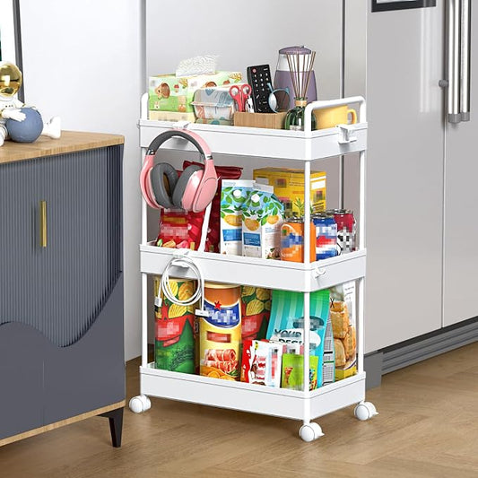 SOLEJAZZ 3 Tier Rolling Storage Cart by SOLEJAZZ