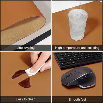 DAWNTREES Dual Sided Desk Mat, 47.2''x23.6'', Cork Desk Mat Protector, 120x60cm - Image 5