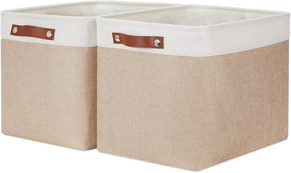 HNZIGE Fabric Storage Baskets for Organizing Large Canvas Rectangular Storage by HNZIGE