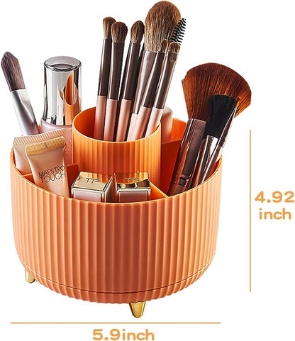 360° Rotate Makeup Brush Holder Organizer, Makeup Organizers Countertop - Image 5