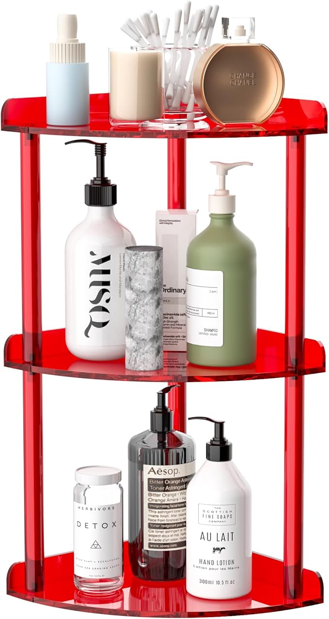 3 Tier Countertop Corner Organizer Shelf 7x7x15.7 Inch, Vanity Storage Organizer by Sezanrpt