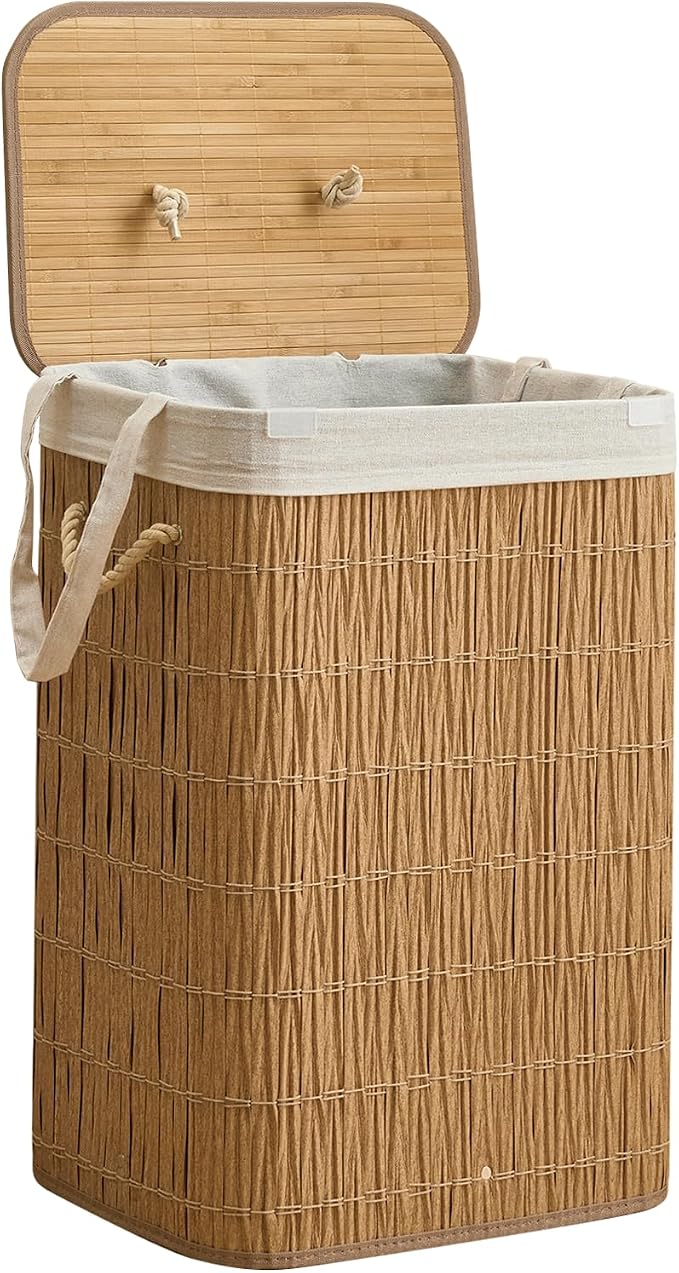 Laundry Hamper with Lid, 18.72 Gallons Laundry Basket with 2 Removable Liner by Hiagnete