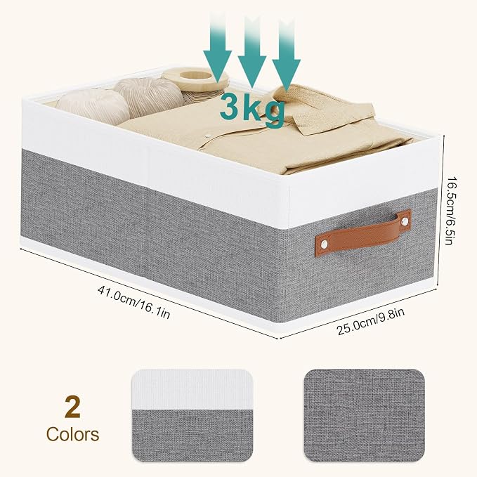 Storage Bins, 16.1 × 9.8 × 6.5 Inch Storage Cubes - Image 6