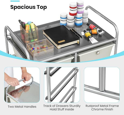 Giantex 10 Drawers Rolling Cart, Classroom Organizers, Storage Cart - Image 7