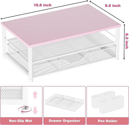 OPNICE Desk Organizers and Accessories, 2-Tier Computer Monitor Stand Riser - Image 3