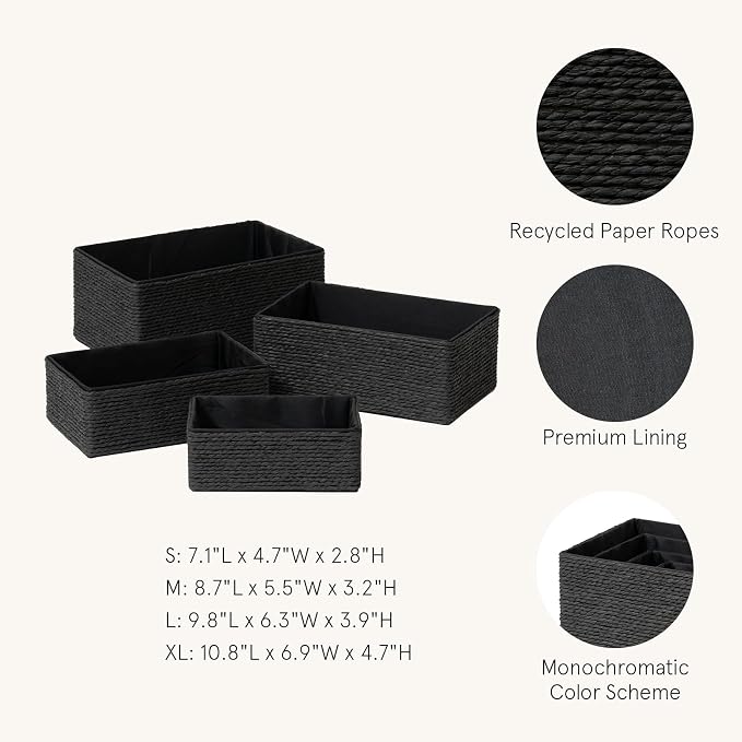 LA JOLIE MUSE Storage Baskets Set 4 - Image 2