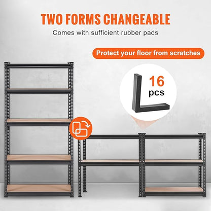 VEVOR Storage Shelving Unit, 5-Tier Adjustable, 2000 lbs Capacity, Heavy Duty - Image 7
