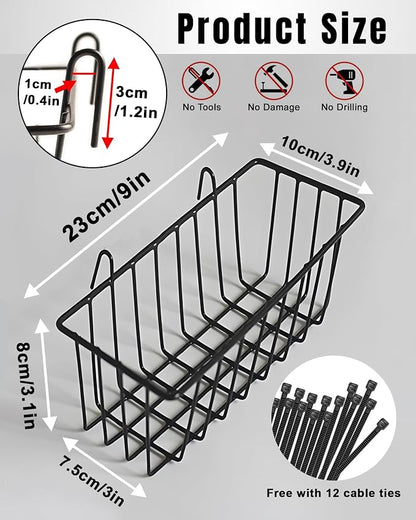 3 Pack Wall Basket, Hanging Wire Basket - Image 2