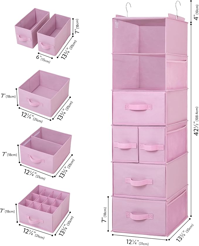 GRANNY SAYS Hanging Closet Organizers and Storage, 6 Shelves Closet Hanging - Image 3