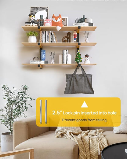 Lumber Rack Wall Mount Storage Racks Folding Wood Organizer Heavy Duty Shelf - Image 6