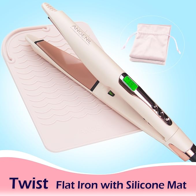 ANGENIL Pro Twist Flat Iron Hair Straightener, 2 in 1 Straightener and Curling - Image 4