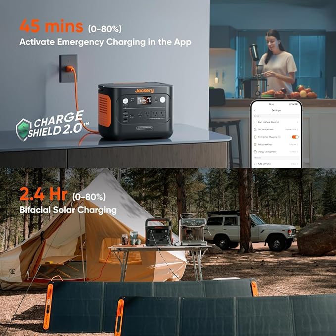 Jackery Explorer 1000 v2 Portable Power Station and 3-Port 102W Fast Charger - Image 5