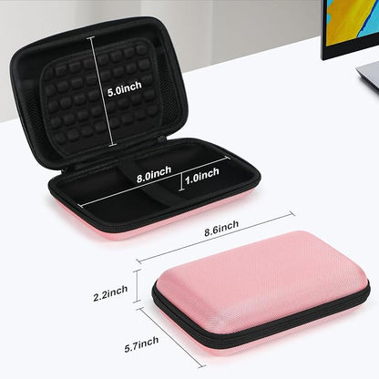Large Hard Shell Carrying Case for External Hard Drive, Power Bank, Heart - Image 2