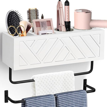 Hair Tool Organizer Wall Mount, Hair Dryer Holder by Jorkol