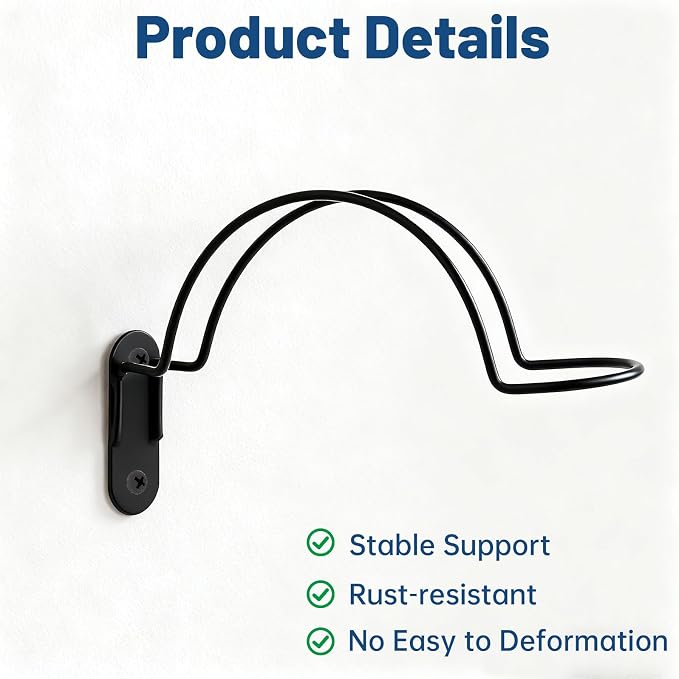 2 Pcs Helmet Rack Hanger Wall Mount Display, Helmet Holder Hooks Wall Mount - Image 2
