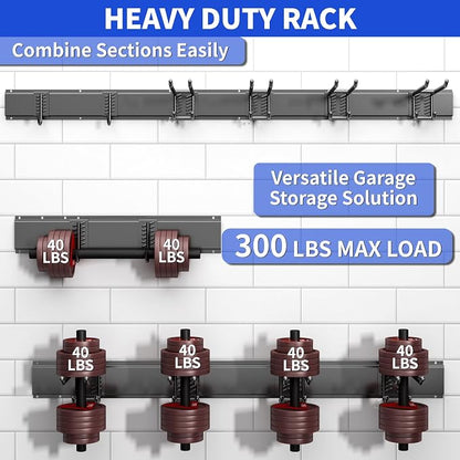 Tool Organizer Wall Mount, 32inch Heavy Duty Garden Tool organizer Storage - Image 3
