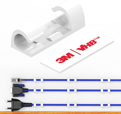 Cable Clips with Strong Self-Adhesive, XIAOXI Cord Organizer Cable Management by ProfessionalCableManager