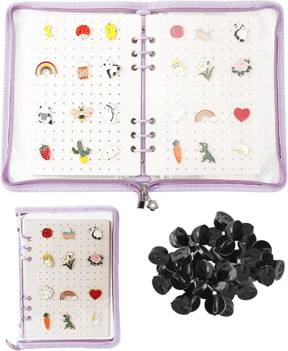 UCEC Enamel Pin Display Book & 50 PCS Pin Backs, A5 Album Pin Collection Binder by UCEC