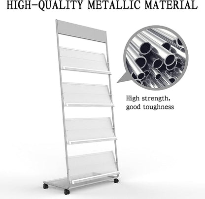 TONGMO Floor-Standing Magazine Rack 4-Layer - Image 5