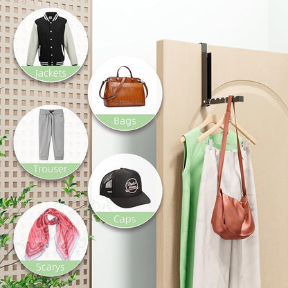 Over The Door Hanger Folding Clothes Drying Rack, Folding Hanging Coat Rack - Image 3