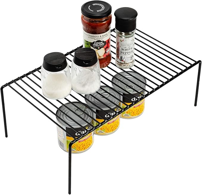 Kitchen Cabinet Shelf Organizer Set of 5, Large Metal Wire Pantry Storage - Image 7
