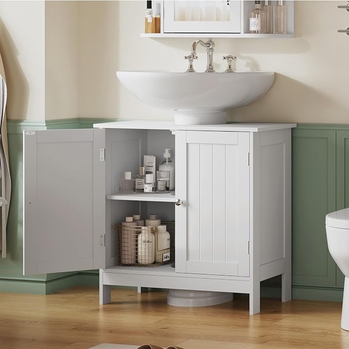 TEENFON Pedestal Sink Storage Cabinet, Under Sink Cabinet - Image 3